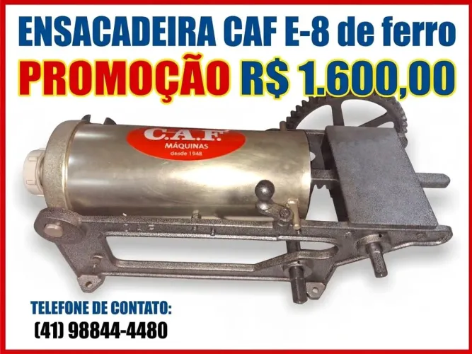 Ensacadeira de linguiça Caf E-8 de ferro. Nova. Promoção.