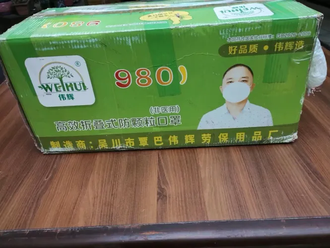 Máscaras faciais/respiradores dobráveis Weihui 980 - 1.000 unidades