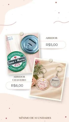 Abridor de garrafa personalizado