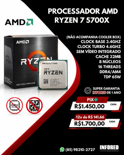Processador AMD Ryzen 7 5700X