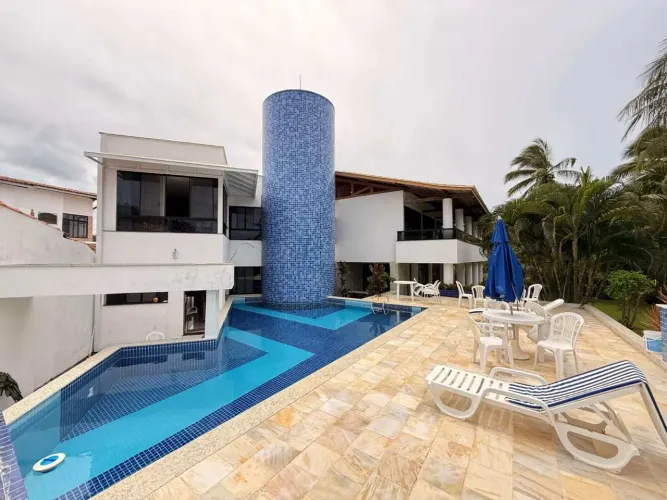 Casa Vilas do Atlântico 5 Suítes 1.250m² Decorada Mobiliada Lauro de Freitas Estrada do Co