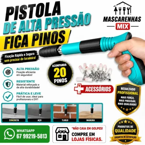 Pistola de Fixação Finca Pino de Alta PressãoCOD: 0160
