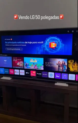 TV Smart LG 50 Polegadas - Excelente Estado, Wi-Fi e Apps