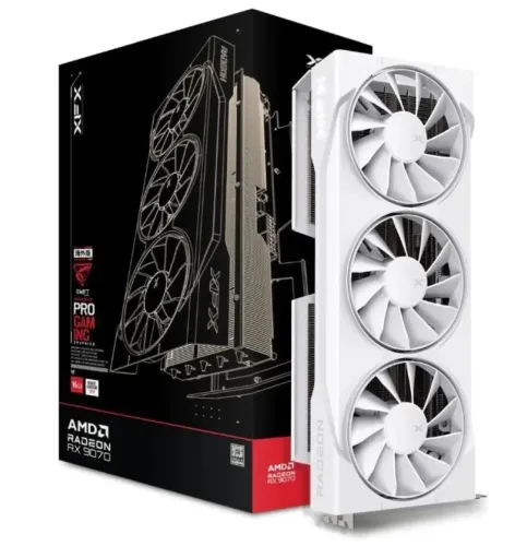 PLACA DE VÍDEO RX9070 16GB XFX BRANCA