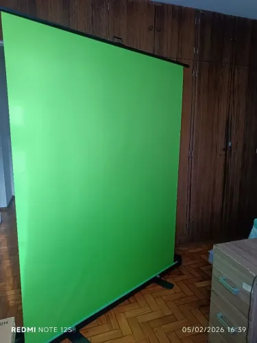 Tela Verde Chroma Key Husky Gaming Retrátil, Ajuste de altura.