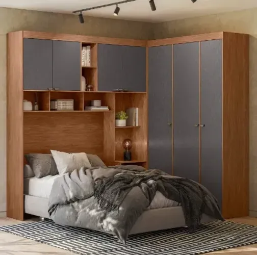 QUARTO CASAL LUGANO SANTOS ANDIRA (KIT ESPELHO OPCIONAL VENDIDO A PARTE )