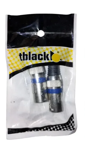 Conector Canon Com 2unidades / XLR Macho - Linha Tblack - Código *1.8.192*