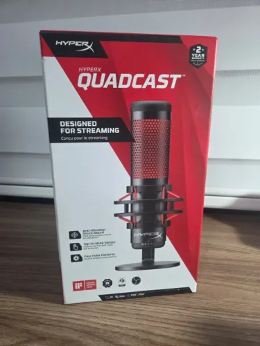 Microfone Condensador Gamer HyperX QuadCast USB