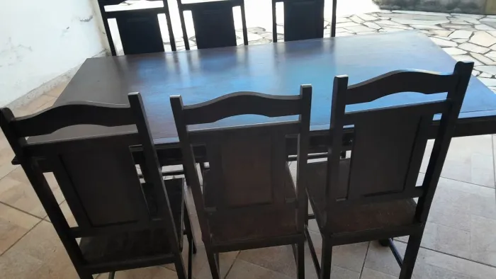 Mesa de sucupira e 6 cadeiras