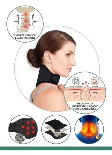 Faixa Cervical Magnética com Turmalina