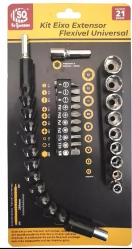 ? KIT EIXO EXTENSOR FLEXÍVEL UNIVERSAL - 21 PEÇAS