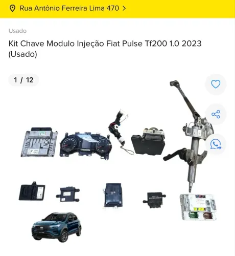 KIT MÓDULO INJEÇÃO FIAT PULSE TF200 TURBO 2023 COM NF E GARANTIA