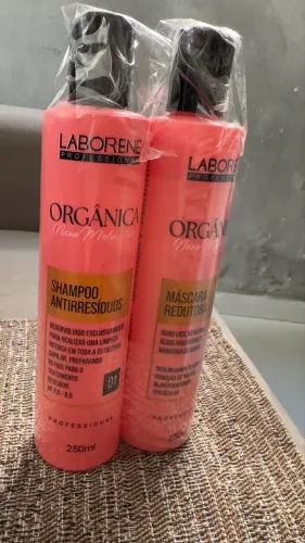 Kit Orgânica Nano Molecular/Shampoo Antirresíduos 250ml e Máscara Redutora 250ml
