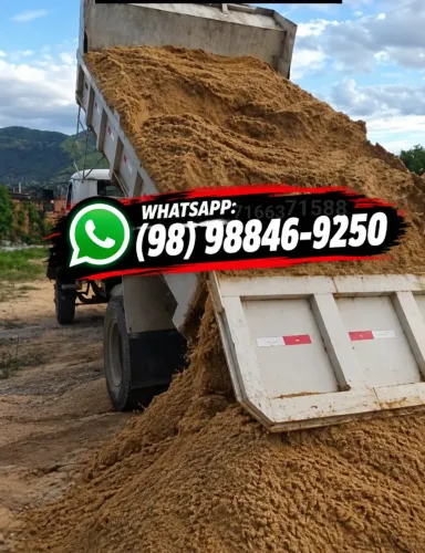 Areia, Piçarra, Tijolo e brita com entrega rápida 