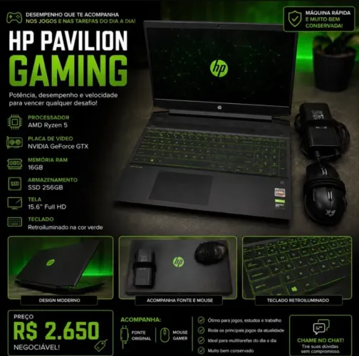 Notebook PAVILION gaming HP
