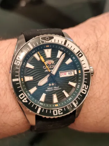 Orient Sport Sea Automático 3 Estrelas Safira YN6SS012 Excelente Estado Pulseira Borracha