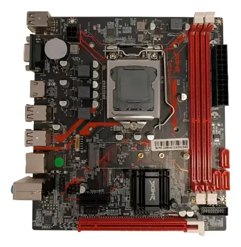 Placa Mãe GMOG H61 DDR3 LGA 1155 mATX Suporte M.2 NVME Intel Core i3 i5 i7 2a 3a Geração