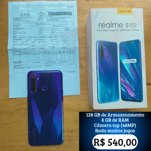 Celular REALME 5 PRO (ótimo celular com preço top)