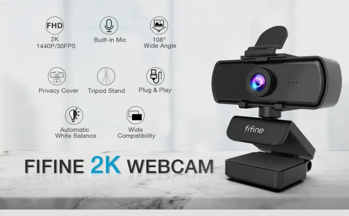 Webcam Fifine K420 1440p FULL HD