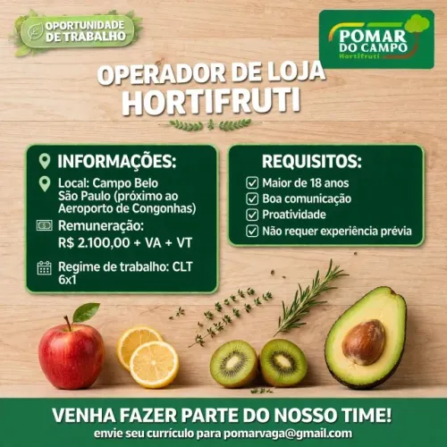 OPERADOR DE LOJA - HORTIFRUTI