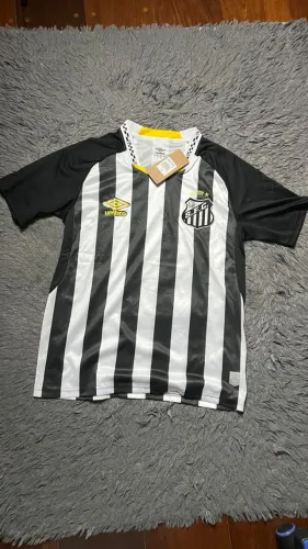 Camisa SANTOS 2025 PRETA E BRANCA