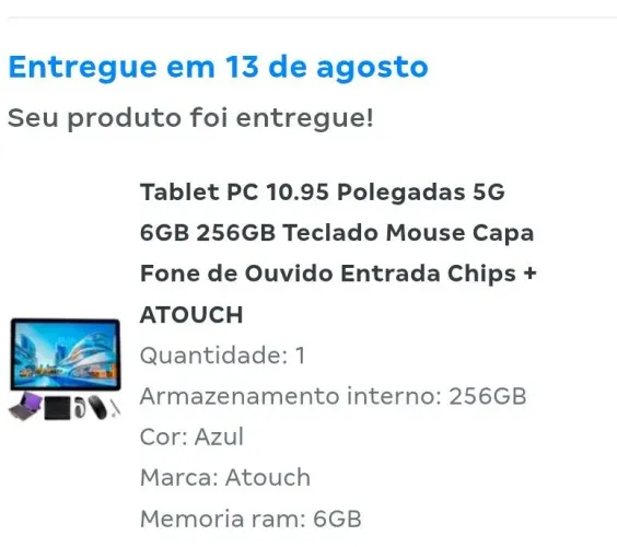 Tablet semi novo menos 1 mês de uso