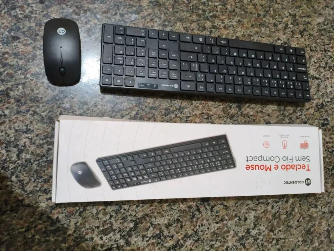 Kit Teclado e Mouse Sem Fio Goldentec