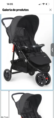 Carrinho de bebê semi-novo, usado apenas 2 vezes