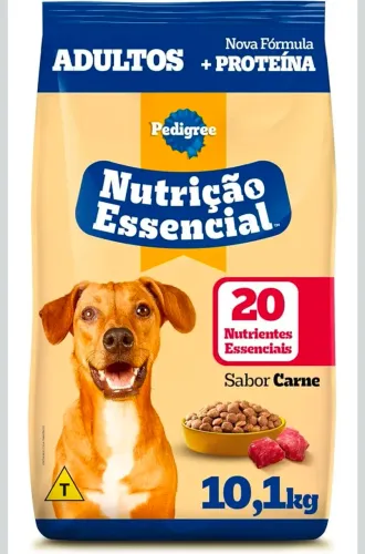 PEDIGREE Ração Nutrição Essencial Carne Para Cães Adultos 10.1kg