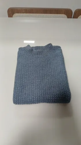 Colete tricot azul