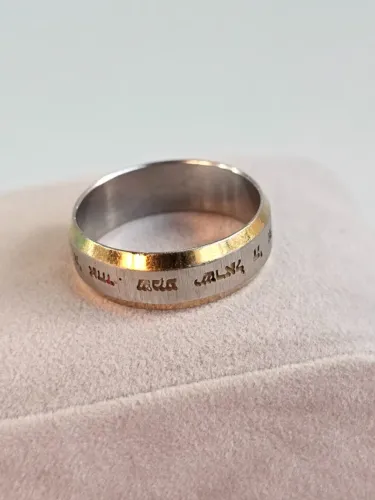 Anel vindo Israel Aço inox banho ouro