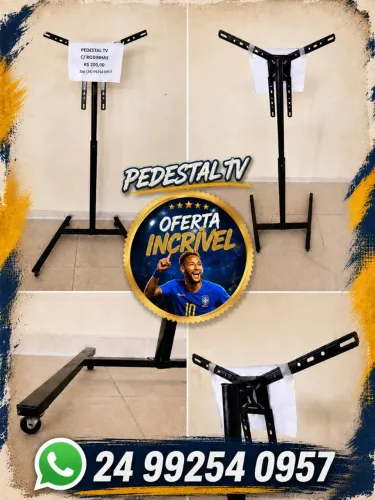 PEDESTAL TV C/ RODINHAS
