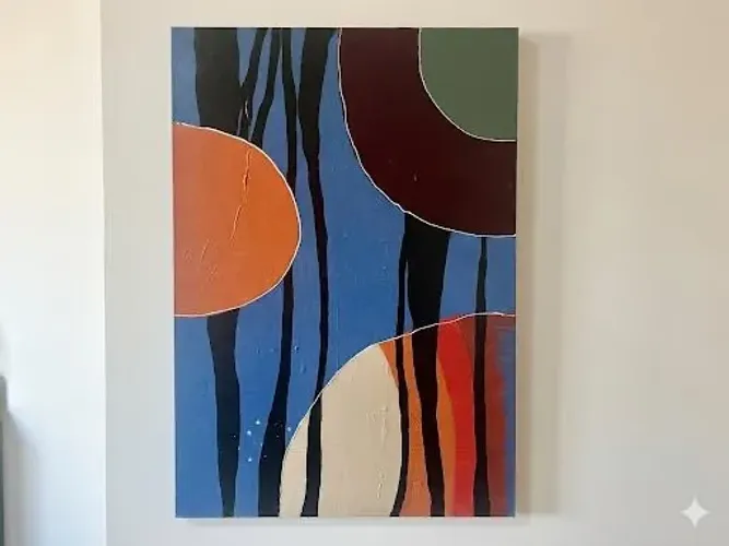 Tela abstrata em acrílico