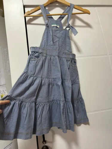 Linda jardineira jeans mole fábula ( TAM 10