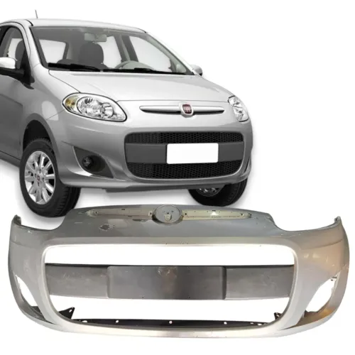 Parachoque Dianteiro Fiat Palio Attractive 2012 2017 Prata