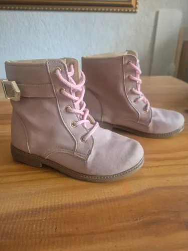 Bota coturno rosa infantil n°29