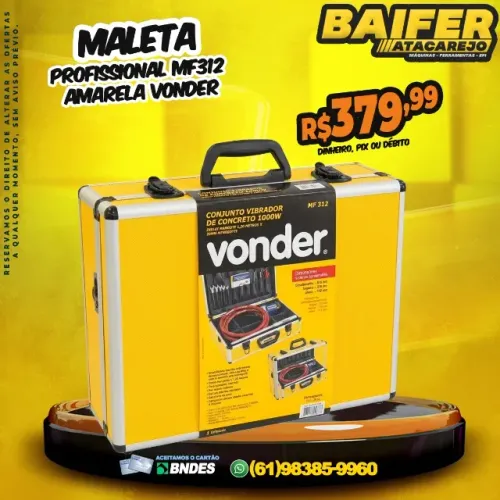 Maleta Para Ferramentas Profissional Amarela Mfv 312 Vonder