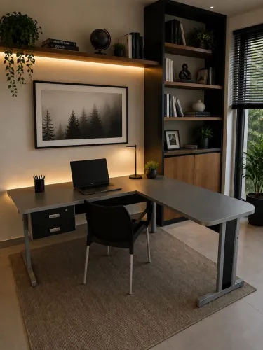 Mesa de escritório grande com cadeira de brinde preço top