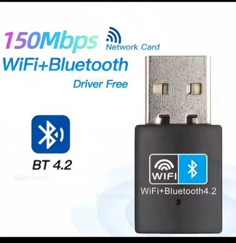 Adaptador Wi-Fi+Bluetooth USB 2 em 1
