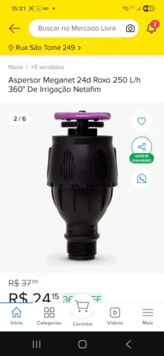 Aspersor meganet 24d Roxo 250L/h - Netafim
