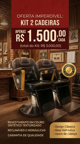 CADEIRA DE BARBEIRO NOVA