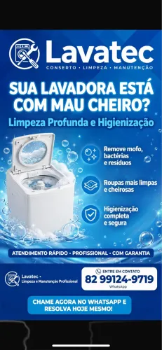 Limpeza em máquinas de lavar e tanquinhos