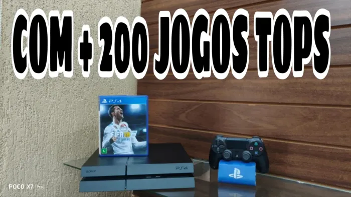 PS4 + 200 jogos tops