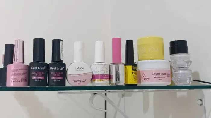 Kit nail designer, combo para alongamento de unhas, esmaltação em gel