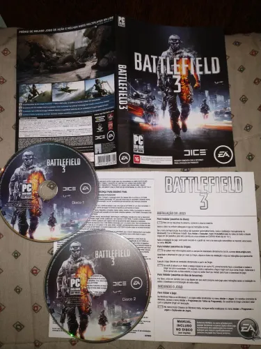 Battlefield 3 BF3 jogo físico original PC DVD serial usado