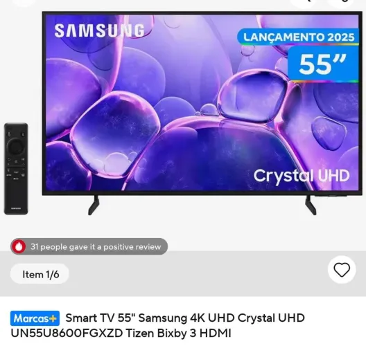 Tv 55 polegadas lacrada 