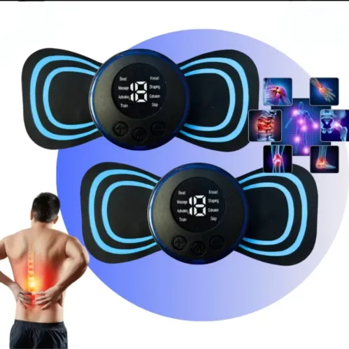Mini Massageador Elétrico Portátil Cervical EMS Alivia Dores Corpo Pescoço