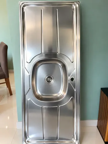 Pia de cozinha aço inox + par de mão francesa