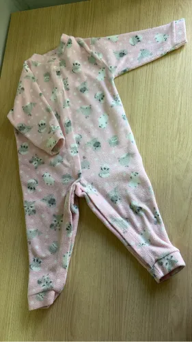 Macacão fleece - tamanho 1 ano