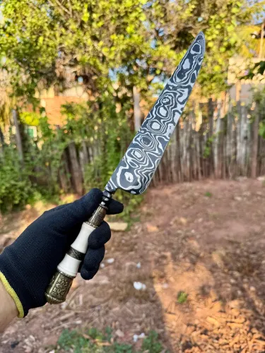 Facas artesanais colecionáveis Damasco